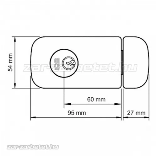 Lob TB62-11W fehér kívül/belül cil.retesz