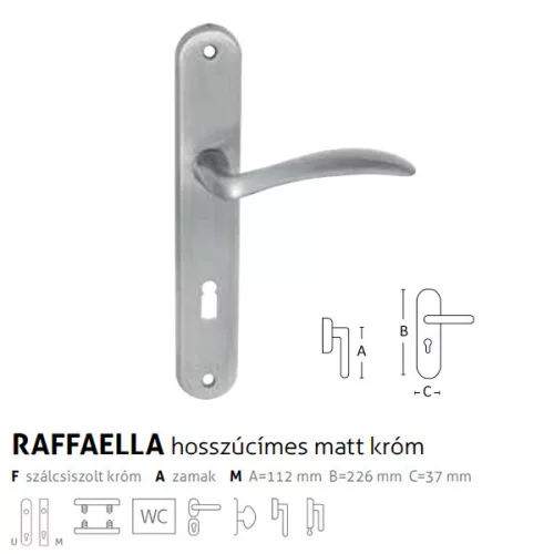 Raffaella matt króm 55 Cilinderes