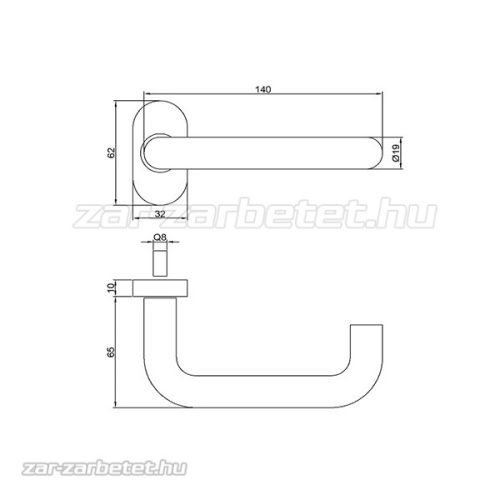 ANBO kilincsgarnitúra cilinderes ovál rozsdamentes szálcsiszolt