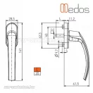 Mars L35 Fehér ablakkilincs