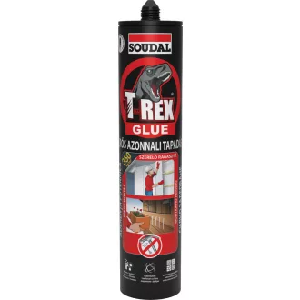  Soudal T-Rex akril polymer diszperzió bázisú erős, azonnali tapadóerejű szerelőragasztó piros 380g