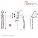 Victory gombos ablakkilincs fehér L40