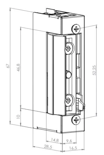 JIS 1410 R Elektromos zár előlap nélkül 12V AC/DC A Coils