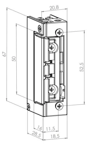 JIS 1410 RT Elektromos zár előlap nélkül 12V AC/DC A Coils