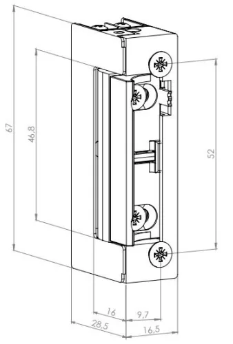 JIS 1411 Elektromos zár előlap nélkül 24V DC F Coils
