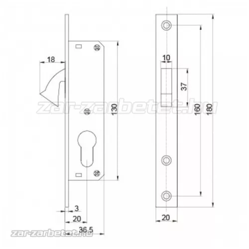 ANBO 1120C kampós másodzár DM20