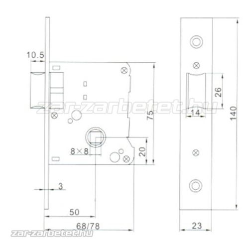 ANBO 3415 faajtó csapdazár DM50