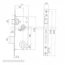 Anbo 420 45/90 bevésőzár cilinderes