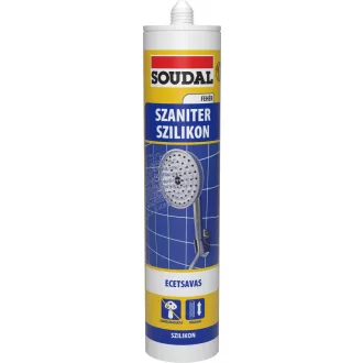   Soudal Szaniter szilikon Ecetsav tartalmú szilikon fehér 280ml (103218, 153419)