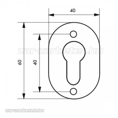 Ovális cilinder rozetta bliszteres