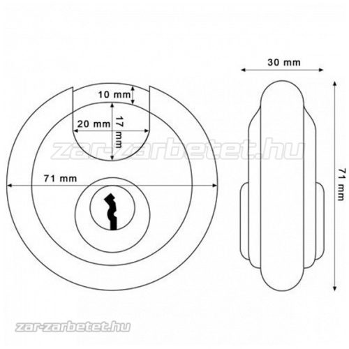 Abus 20/70 diszkosz lakat