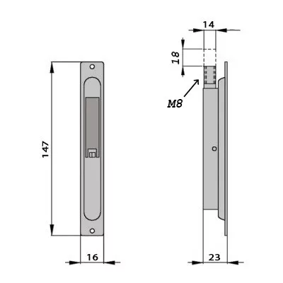 IBFM Duplaajtó átvetőstolózár fémre 160 (420016Q)
