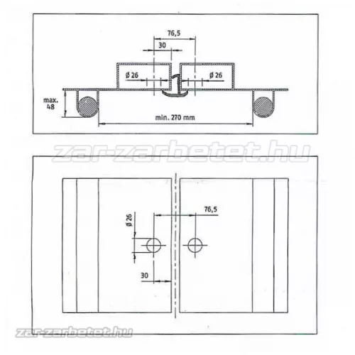Abus ConLock Granit 215/100 konténerzár 37/55 HB100 lakattal