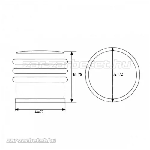 Tapadós ajtóütköző hengeres króm