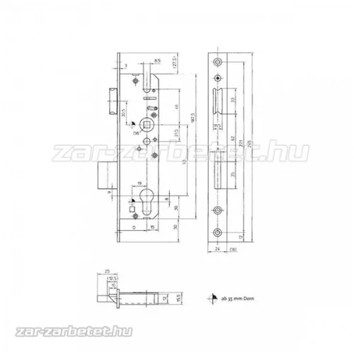 KFV portálzár 45/92/24