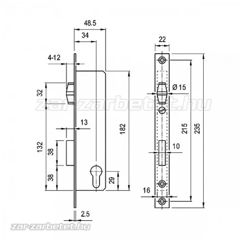 Euro Elzett 3397 görgős portálzár