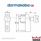 Dorma PHA 2000 külső fix gomb PHT 06