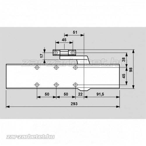 Dorma TS-83 BC/DC ajtóbehúzó test ezüst