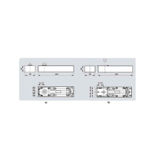 Dorma BTS 75 V Padlócsukó 20-120kg (csak test, fedlap nélkül)