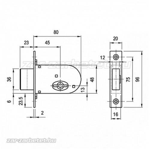 Euro Elzett 700 kéttollú tasakos másodzár
