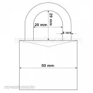 Abus 720/50 fúrt kulcsos lakat