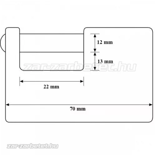 Abus 722/70 azonos zárlatú lakat (82/70)