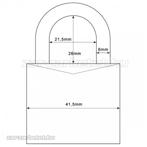 Abus 724/40 lakat (ezüst)