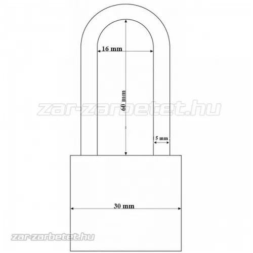Abus 727/30 HB60 Titalium lakat