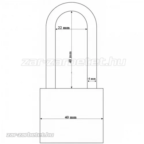 Abus 727/40 HB40 Titalium lakat