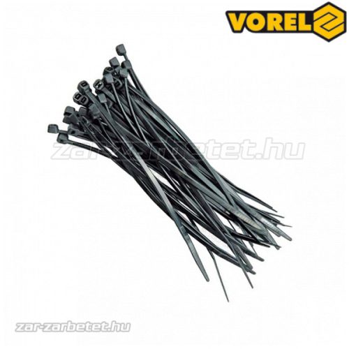 Vorel 73893 kábelkötegelő fekete 150x2,5mm (100db/cs)