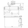 ASSA ABLOY DC120 Ajtócsukó, karral, fehér, EN2/3/4