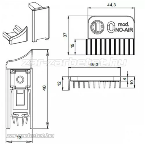 Automata küszöb applique barna 330mm