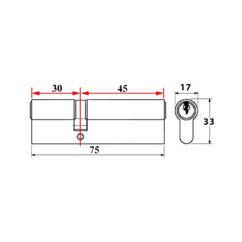 Abus Bravus 3500 MX zárbetét 30x45