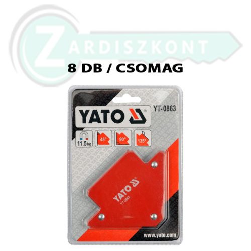 Yato YT-0863 Hegesztési munkadarabtartó mágneses 82x120x13 11,5 kg (8db)