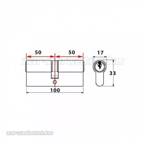 Abus D10PS törésvédett FK zárbetét 50x50