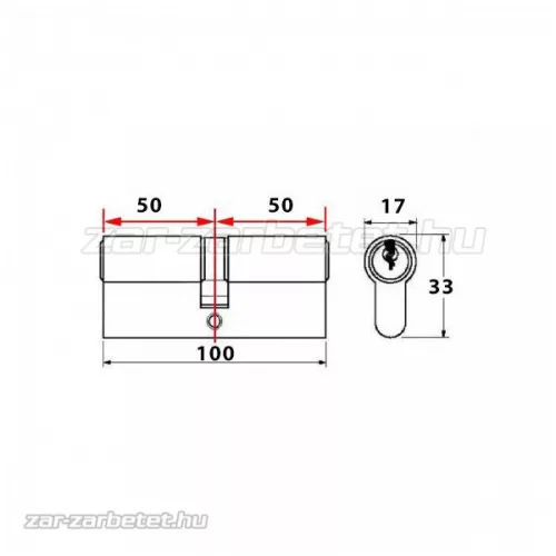 Abus D10PS törésvédett Gombos zárbetét 50x50