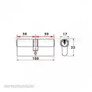 Abus D6PS törésvédett zárbetét 50x50 FK