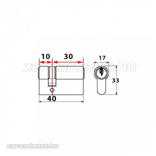 Abus D6PS törésvédett félbetét 10x30