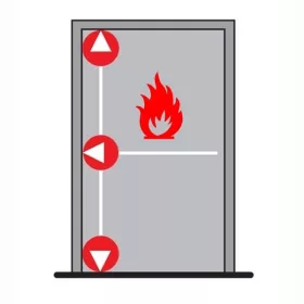   Dorma pánikzár szett (1szárnyú, 3pontos, tűzgátló, lent fent függőleges, középen oldalra zárás, max.3400, kilinccsel)