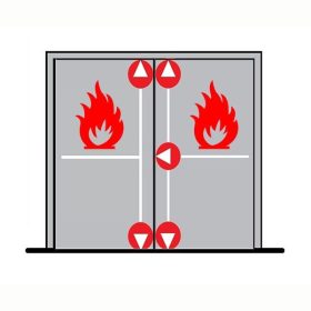   Dorma pánikzár szett (2szárnyú, A-2pontos-le/fel, P-3pontos-le/fel/oldalra, tűzgátló, max.3400, kilincs nélkül)