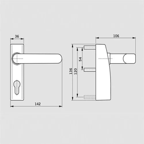Dorma pánikzár szett (2szárnyú, A-1pontos-középen oldalra zár, P-2pontos-lent fent függőlegesen zár, tűzgátló, max.3400, kilinccsel)