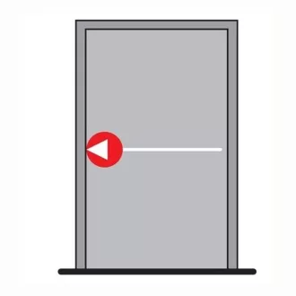   Dorma pánikzár szett (1szárnyú, 1pontos, menekülési, középen oldalra zár, kilinccsel)
