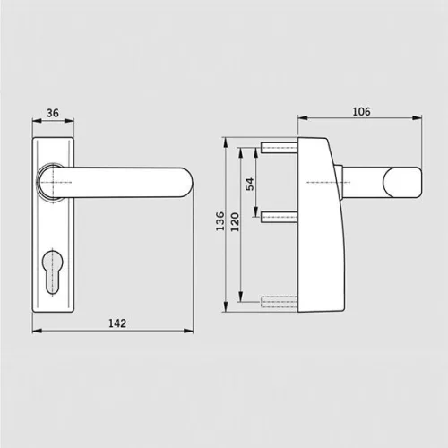 Dorma pánikzár szett (1szárnyú, 2pontos, menekülési, lent fent függőleges zárás, max.2270, kilinccsel)