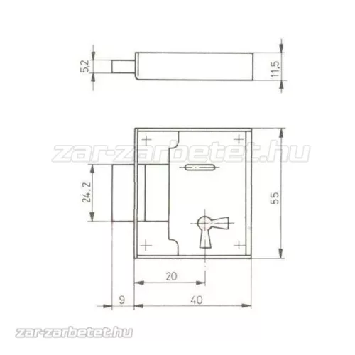 Elga 494/20 levélszekrény zár