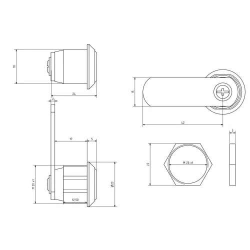 Elga C-36 Fémbútorzár