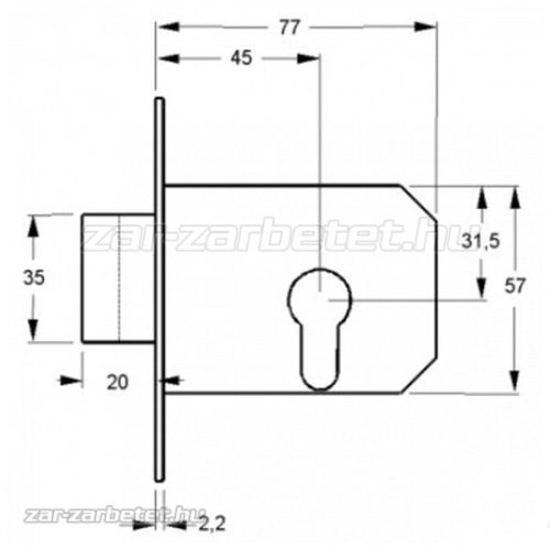 Elzett (Dormakaba) 777 másodzár