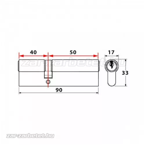 Kaba Expert gombos zárbetét 40x50