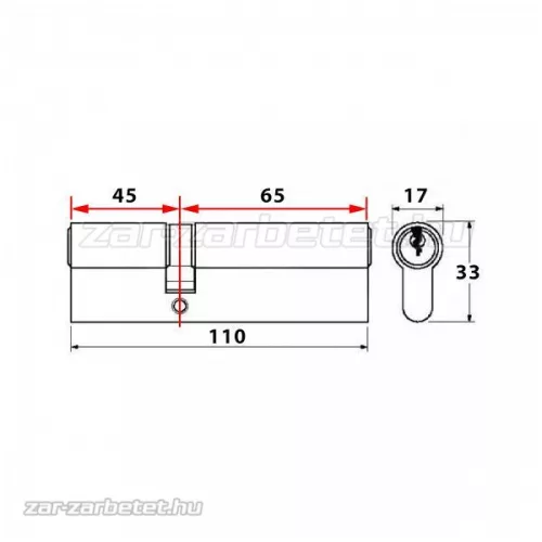 Kaba Expert gombos zárbetét 45x65