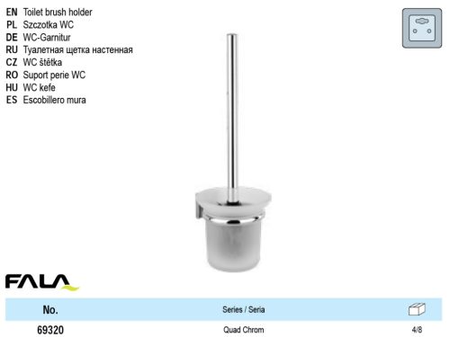 FALA69320 WC kefe és tartó Quad Chrome
