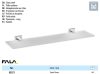 FALA69321 Fürdőszobai polc üveg 520x120x5mm Quad Chrome